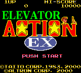 Elevator Action EX title screen for GameBoy Color